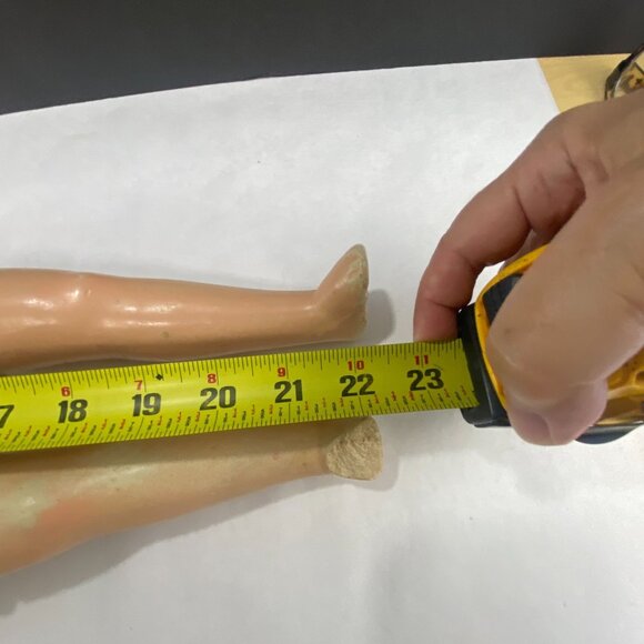 Vintage Composite Sleepy Eye Scary Doll to Craft for Halloween 22 Inch - Picture 10 of 10